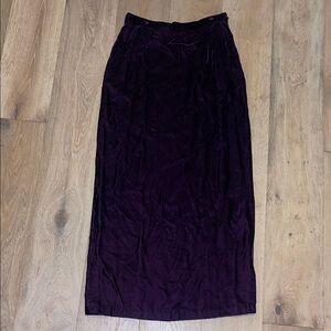 Vintage Gunny Sax Scott McClintock Elegant Purple Velvet Skirt maxi size 8